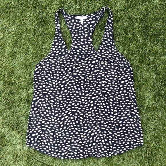 Joie Drew D Cheetah 100% Silk Lightweight Relaxed Fit Razorback Tank Top Size M - Picture 1 of 10